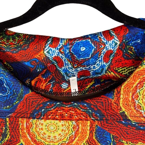 FullJion Women's Dress Tunic Large Fashionable Geometric‎ Multicolored Abstract - Picture 3 of 9